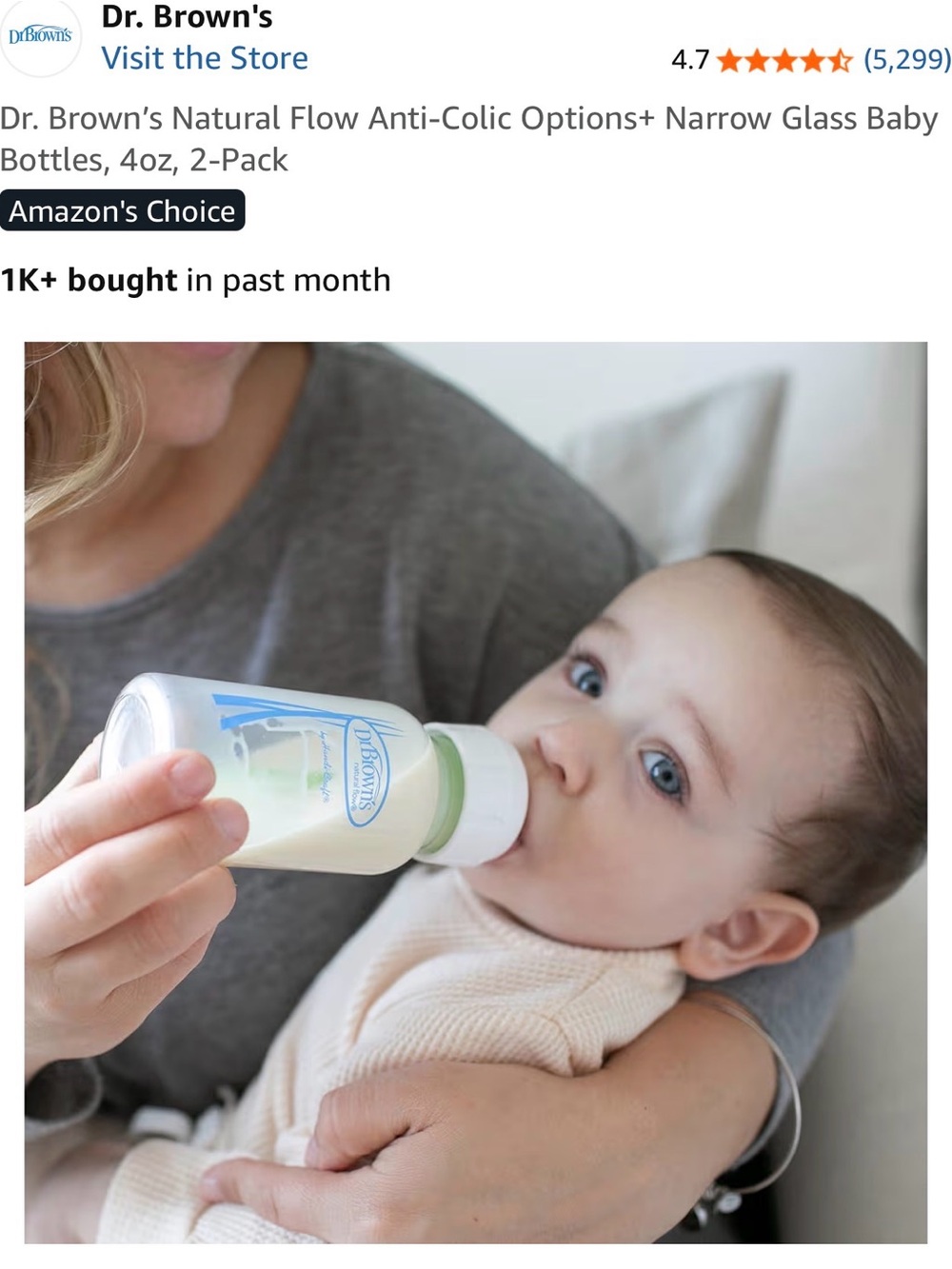 Dr. Brown's Natural Flow Baby Bottles- Set of 2